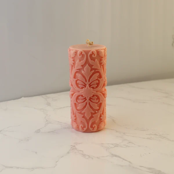 شمع منبت معطر – صورتی پاستیلی